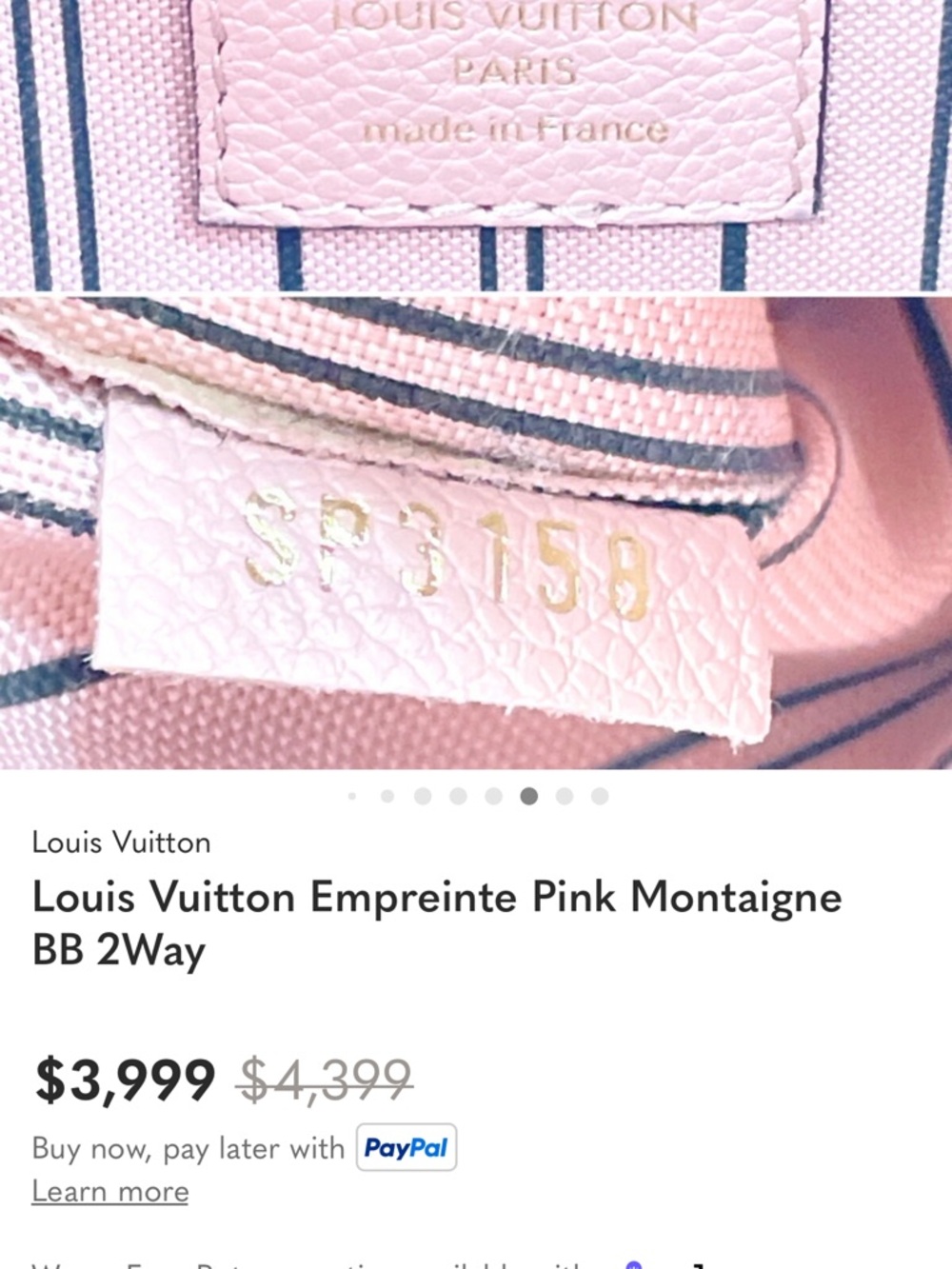 Louis Vuitton Blush Pink Monogram Empreinte Satchel - Picture 4 of 4